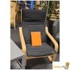 Fauteuil met zwart kussen