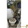 Grote witte bloempot