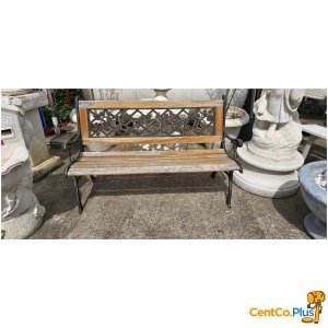 tuinbank met gietijzeren frame