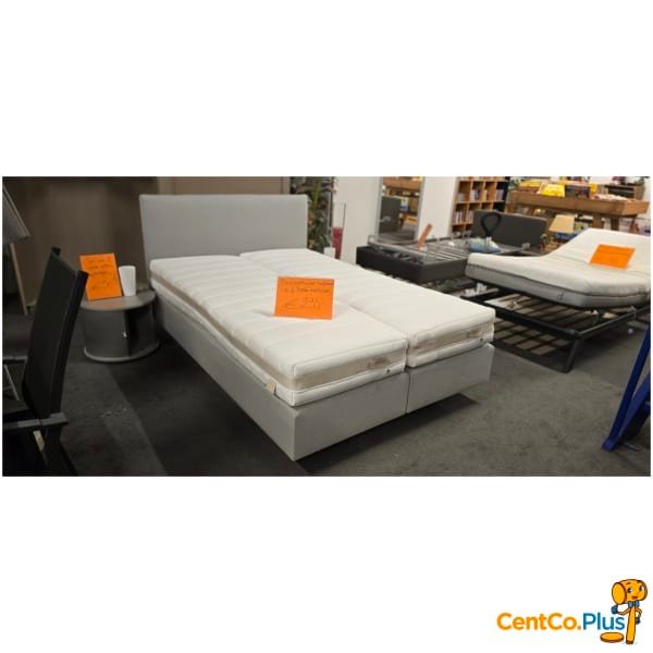 Boxspring in grijze stof