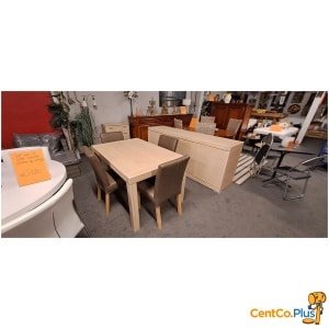 eetkamer in blanke eik