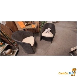 wickerstoelen met kussens
