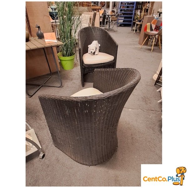 wickerstoelen met kussens