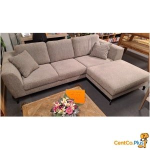 Bruine stoffen loungezetel