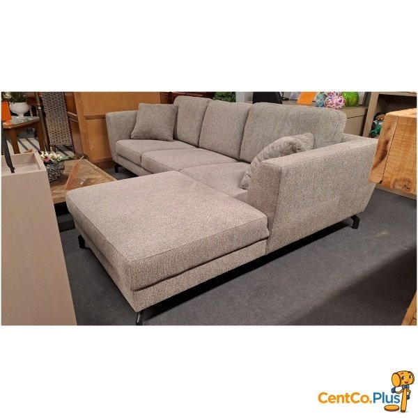 Bruine stoffen loungezetel