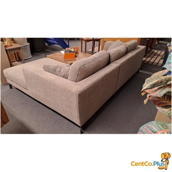 Bruine stoffen loungezetel