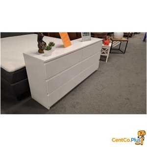 Dubbele witte commode