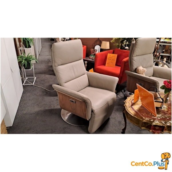 Elektrische lederen relaxzetel