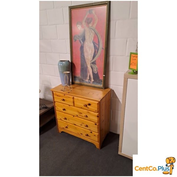 Bijzetkast in grenen hout