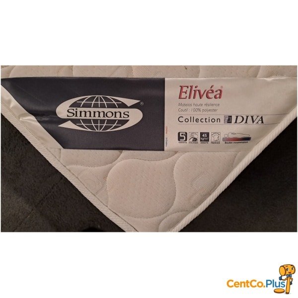 Grijze slaapbank met matras