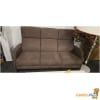 salon in bruine nubuck stof