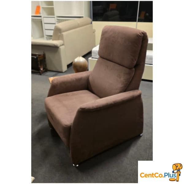salon in bruine nubuck stof