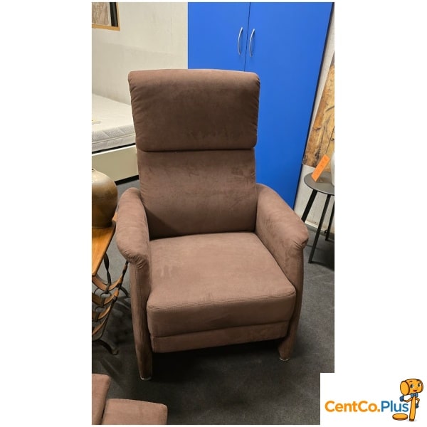 salon in bruine nubuck stof