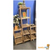 Hoge houten étagère
