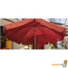 Rode parasol met knikarm