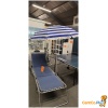 Blauw-wit gestreepte parasol
