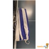 Blauw-wit gestreepte parasol