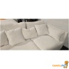 Witte stoffen hoeksalon