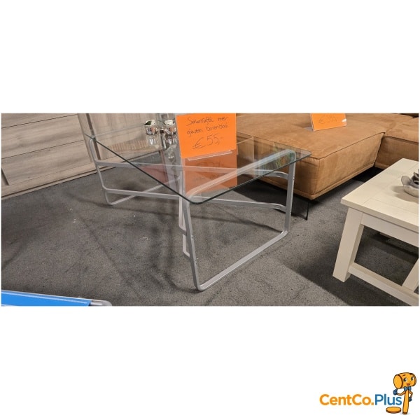 Salontafel met glazen blad