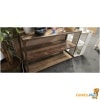 Muurtafel teak & smeedijzer