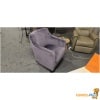 Lichtpaarse velours fauteuil
