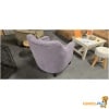 Lichtpaarse velours fauteuil