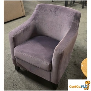Lichtpaarse velours fauteuil
