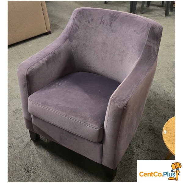Lichtpaarse velours fauteuil
