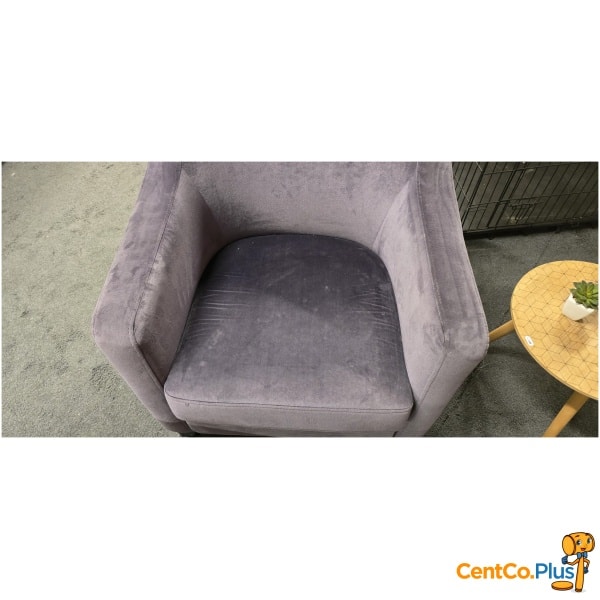 Lichtpaarse velours fauteuil