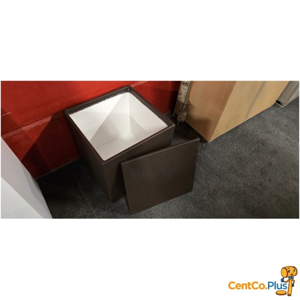Opbergbox in bruine lederlook