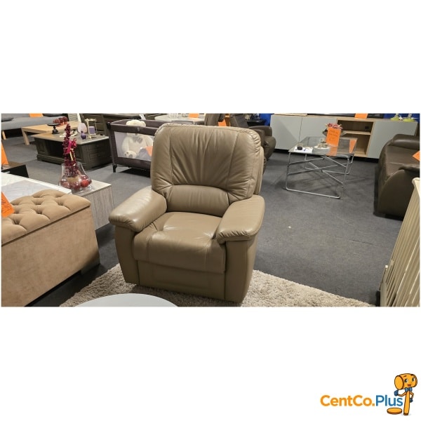 beige lederen salon