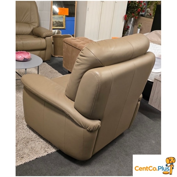 beige lederen salon