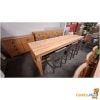 Hoge teak eetkamertafel
