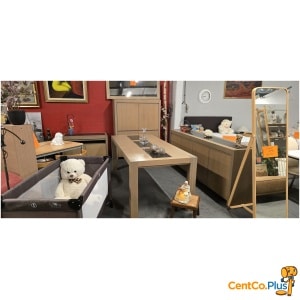 complete eetkamer met marmerinleg
