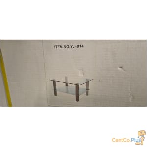 Vierkante glazen salontafel
