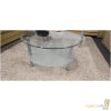 Ronde glazen salontafel