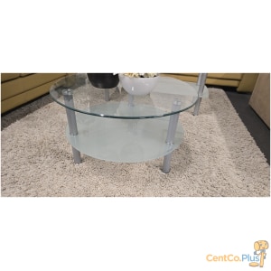 Ronde glazen salontafel