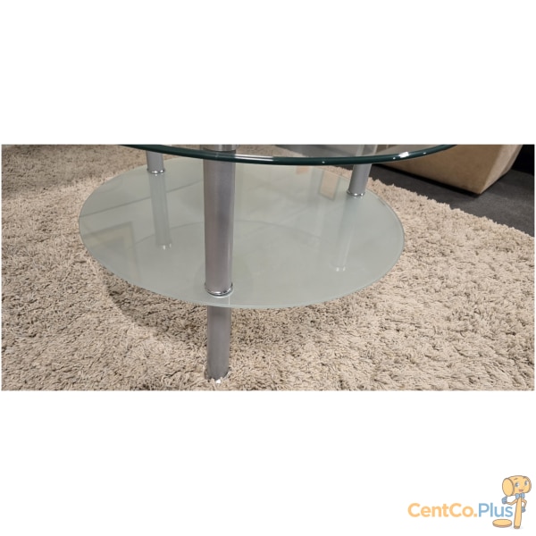 Ronde glazen salontafel