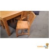 Teak eetkamertafel met 6 stoelen